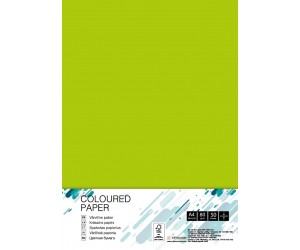 Krāsains papīrs College, A4, 80g/m², 50lpp/iep, Neon Green