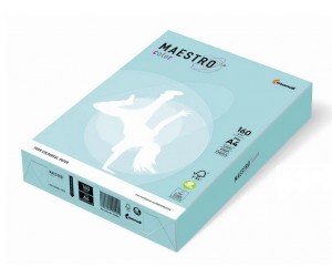 Krāsains papīrs IQ A4, 160g/㎡, 250 loksnes, MB30, Medium blue