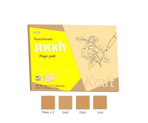 *Līmlapiņas StickN Kraft 21809, A5, 5x15lapas, tukšas, rūtiņu, līniju, punktiņu *Līmlapiņas StickN Kraft 21809, A5, 5x15lapas, tukšas, rūtiņu, līniju, punktiņu