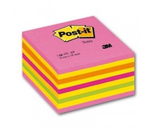 **Līmlapiņu kubs POST-IT 450l, 76x76mm, neona rozā **Līmlapiņu kubs POST-IT 450l, 76x76mm, neona rozā