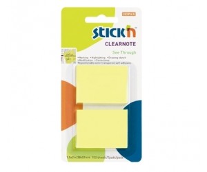 *Indeksi StickN 21099, 38x51mm, 2x50lpp, caurspīdīgi, dzelteni *Indeksi StickN 21099, 38x51mm, 2x50lpp, caurspīdīgi, dzelteni