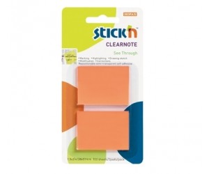 *Indeksi StickN 21106, 38x51mm, 2x50lpp/iep, caurspīdīgi, oranži *Indeksi StickN 21106, 38x51mm, 2x50lpp/iep, caurspīdīgi, oranži