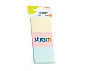 Līmlapiņas StickN 21126 38x51mm, 3x100gab, pasteļa krāsas Līmlapiņas StickN 21126 38x51mm, 3x100gab, pasteļa krāsas