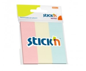 Līmlapiņas StickN 21128 76x25mm, 3x50gab, pasteļa krāsu asorti Līmlapiņas StickN 21128 76x25mm, 3x50gab, pasteļa krāsu asorti