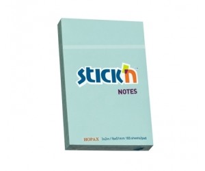 Līmlapiņas StickN 21146, 51x76mm, 100lpp/iep, zilas Līmlapiņas StickN 21146, 51x76mm, 100lpp/iep, zilas