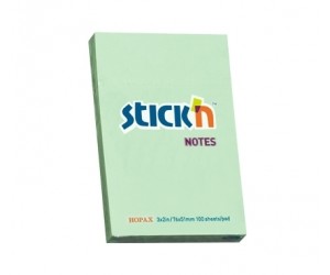 Līmlapiņas StickN 21147, 51x76mm, 100 lapas, zaļas Līmlapiņas StickN 21147, 51x76mm, 100 lapas, zaļas