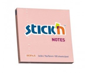 Līmlapiņas StickN 21148 76x76mm, 100 lapas, rozā Līmlapiņas StickN 21148 76x76mm, 100 lapas, rozā