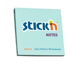 Līmlapiņas StickN 21149, 76x76mm, 100 lapas, zilas Līmlapiņas StickN 21149, 76x76mm, 100 lapas, zilas