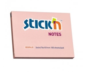 *Līmlapiņas StickN 21151, 76x102mm, 100gab/iep, rozā *Līmlapiņas StickN 21151, 76x102mm, 100gab/iep, rozā