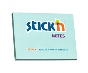 *Līmlapiņas StickN 21152 76x102mm, 100 lapas, zilas *Līmlapiņas StickN 21152 76x102mm, 100 lapas, zilas