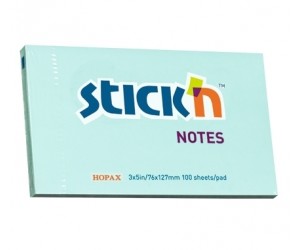Līmlapiņas StickN 21155 76x127mm, 100 lapas, gaiši zilas Līmlapiņas StickN 21155 76x127mm, 100 lapas, gaiši zilas