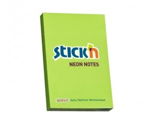 Līmlapiņas StickN 21163, 51x76mm, 100 lapas, neona zaļš Līmlapiņas StickN 21163, 51x76mm, 100 lapas, neona zaļš