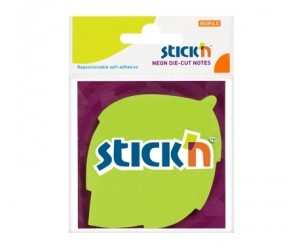 Līmlapiņas StickN 21180, 50 lapas, lapas forma, zaļas Līmlapiņas StickN 21180, 50 lapas, lapas forma, zaļas