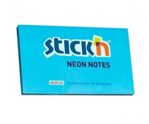 Līmlapiņas StickN 21213 76x127mm, 100 lapas, neona zilas Līmlapiņas StickN 21213 76x127mm, 100 lapas, neona zilas