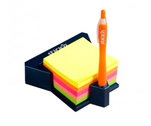 *Līmlapiņu kubs StickN 21272 ar turētāju, 76x76mm, 400 lapas, asorti *Līmlapiņu kubs StickN 21272 ar turētāju, 76x76mm, 400 lapas, asorti