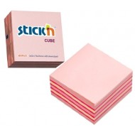 Līmlapiņas StickN Cube 21341,76x76mm, 400lpp/iep, rozā