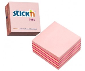 Līmlapiņas StickN Cube 21341,76x76mm, 400lpp/iep, rozā Līmlapiņas StickN Cube 21341,76x76mm, 400lpp/iep, rozā