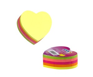 Līmlapiņas StickN 21356, 64x67mm, 250 lapas, sirds forma, neona Līmlapiņas StickN 21356, 64x67mm, 250 lapas, sirds forma, neona