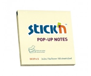 Līmlapiņas StickN 21395, 76x76mm, Zveida, 100lpp/iep, dzeltenas Līmlapiņas StickN 21395, 76x76mm, Zveida, 100lpp/iep, dzeltenas