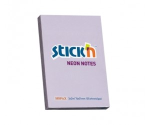 Līmlapiņas StickN 21402, 51x76mm, 100lapas, violetas Līmlapiņas StickN 21402, 51x76mm, 100lapas, violetas
