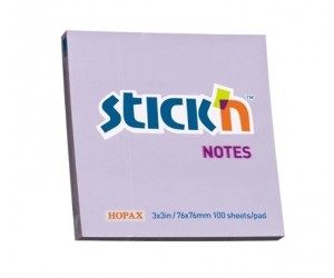 Līmlapiņas StickN 21403, 76x76mm, 100 lapas, violetas Līmlapiņas StickN 21403, 76x76mm, 100 lapas, violetas