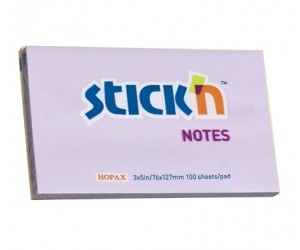 Līmlapiņas StickN 21405 76x127mm, 100 lapas, violetas Līmlapiņas StickN 21405 76x127mm, 100 lapas, violetas