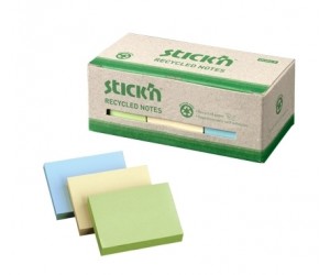 Līmlapiņas no pārstrādāta papīra kartona kārbā StickN 21407 Eco, 38x51mm, 100lapas, 12gab, Līmlapiņas no pārstrādāta papīra kartona kārbā StickN 21407 Eco, 38x51mm, 100lapas, 12gab,