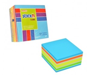 Līmlapiņu kubs StickN 21538, 76x76mm, 400lpp/iep, asorti Līmlapiņu kubs StickN 21538, 76x76mm, 400lpp/iep, asorti