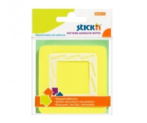 *Līmlapiņas StickN 21541 Pattern adhesive 70x70mm, neona dzeltenas *Līmlapiņas StickN 21541 Pattern adhesive 70x70mm, neona dzeltenas