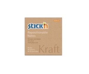 Līmlapiņas StickN 21639, 76x76mm, 100lpp/iep, kraft Līmlapiņas StickN 21639, 76x76mm, 100lpp/iep, kraft
