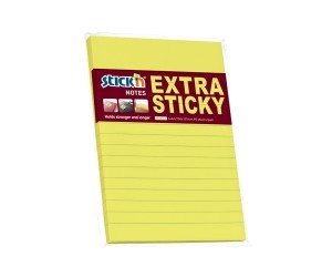 Līmlapiņas StickN 21496 Extra sticky 150x101mm līniju 90 lapas neona dzeltenas Līmlapiņas StickN 21496 Extra sticky 150x101mm līniju 90 lapas neona dzeltenas