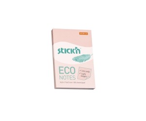 Līmlapiņas StickN 21742 Eco, 76x51mm, rozā Līmlapiņas StickN 21742 Eco, 76x51mm, rozā