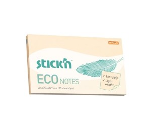 Līmlapiņas StickN 21749 Eco 76x127mm, 100 lapas, dzeltenā krāsā Līmlapiņas StickN 21749 Eco 76x127mm, 100 lapas, dzeltenā krāsā