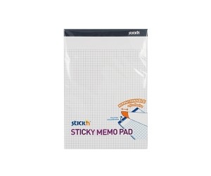 *Piezīmju bloks StickN 21853 254x178mm 50L rūtiņu *Piezīmju bloks StickN 21853 254x178mm 50L rūtiņu