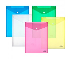 *Mape-aploksne ar pogu Centrum, A4, vertikāla, asorti