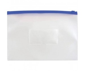 Mape-aploksne ar rāvējslēdzēju un vietu vizītkartei deVente A4, 0.15 mm, caurspīdīga