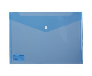 Mape-aploksne ar pogu Deli Aurora 5505, A4, zila