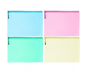 Mape-aploksne ar rāvējslēdzēju deVente DL, 235x108mm, 0.28 mm, caurspīdīga, asorti