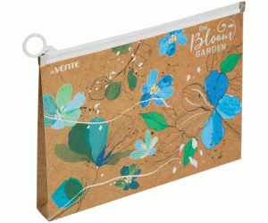 *Mape ar rāvējslēdzēju deVente Bloom Garden A5, 0.18 mic, ziedi zilos toņos