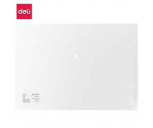 Mape-aploksne ar pogu Deli 10412, A4, caurspīdīga