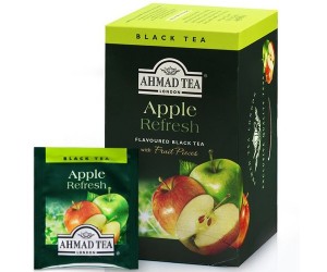 Melnā tēja Ahmad Tea Apple Refresh, ābolu, 20gabx2gr