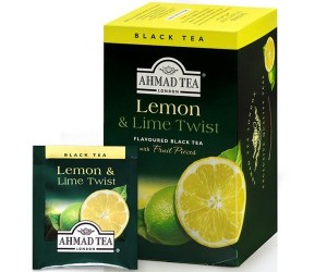 Tēja citrusaugļu Ahmad Tea Lemon&Lime Twist, 20 gab.x2g