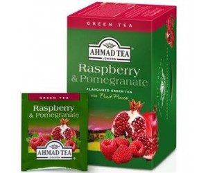 Zaļā tēja Ahmad Green Rasberry&Pomegranate, 20gabx2gr