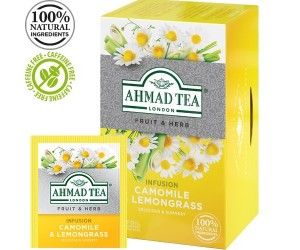 Tēja Ahmad Tea Camomile&Lemon, ar kumelītēm un citronu, 20 gab.x1.5g