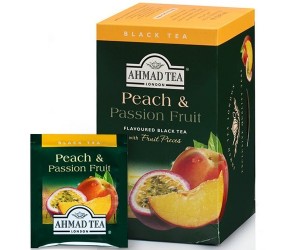 Tēja persiku un marakujas Ahmad Tea Peach&Passion Fruit, 20gabx2gr