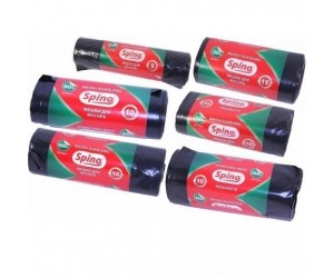 Atkritumu maisi LDPE, 65x100cm, 75l, 10 gab., melni