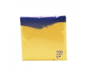 Galda salvetes Mouette 24x24cm, 1 slānis, 100 gab., dzeltenas Galda salvetes Mouette 24x24cm, 1 slānis, 100 gab., dzeltenas