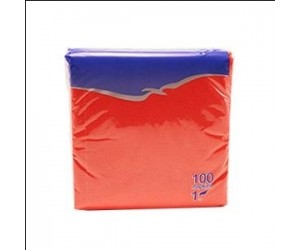 Galda salvetes Mouette 24x24cm, 1 slānis, 100 gab/iep, sarkanas Galda salvetes Mouette 24x24cm, 1 slānis, 100 gab/iep, sarkanas