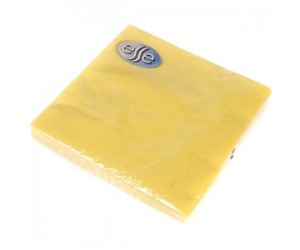 Galda salvetes Esse 33x33cm, 3 slāņu, 20 gab, dzeltenas Galda salvetes Esse 33x33cm, 3 slāņu, 20 gab, dzeltenas