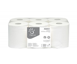 Papīra dvielis Papernet Standart Midi 416611, 273m, 1slānis, 1rullis, balts